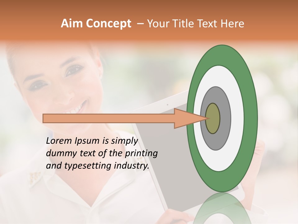 Girl Smiling Casual PowerPoint Template