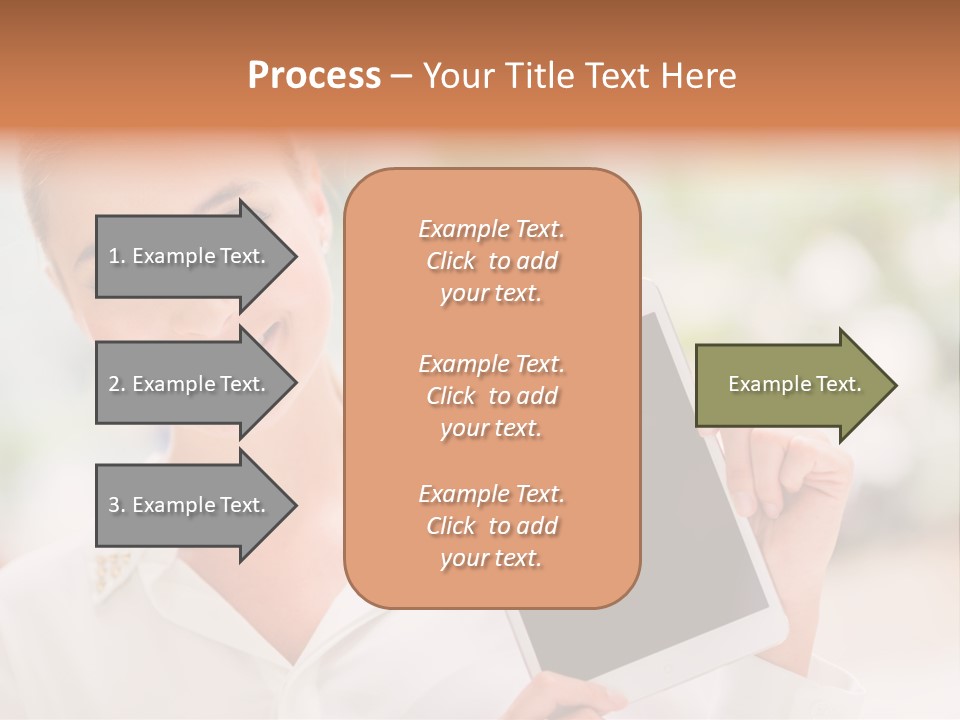 Girl Smiling Casual PowerPoint Template