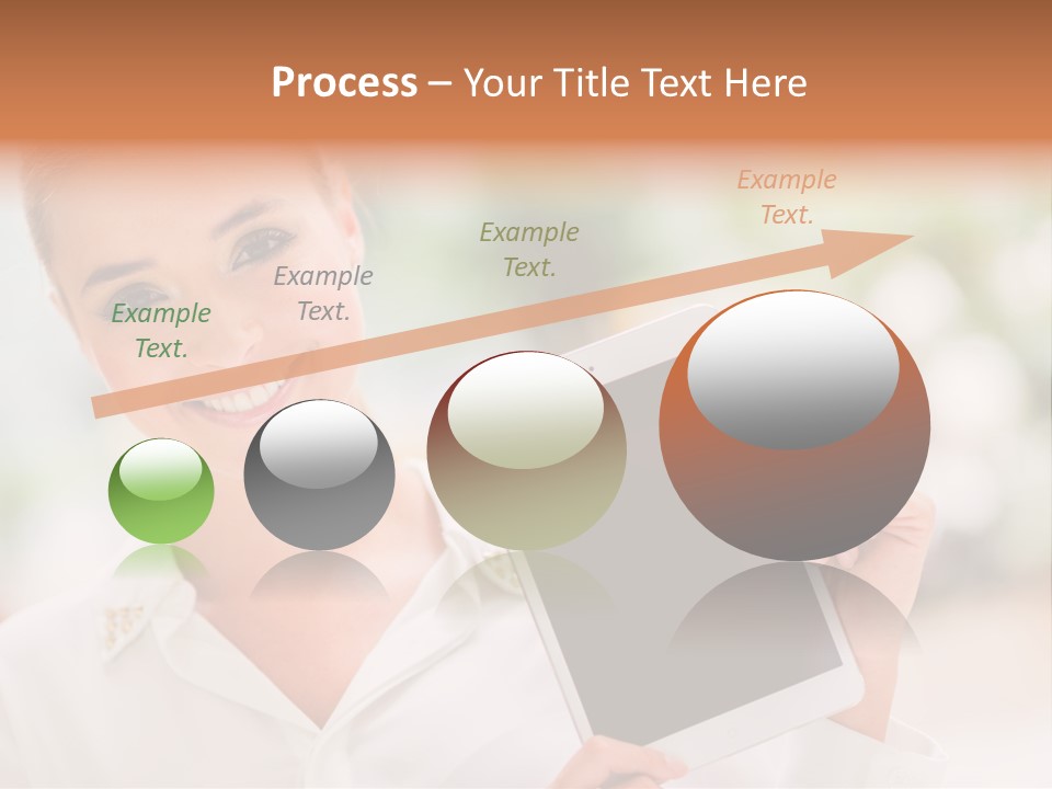 Girl Smiling Casual PowerPoint Template