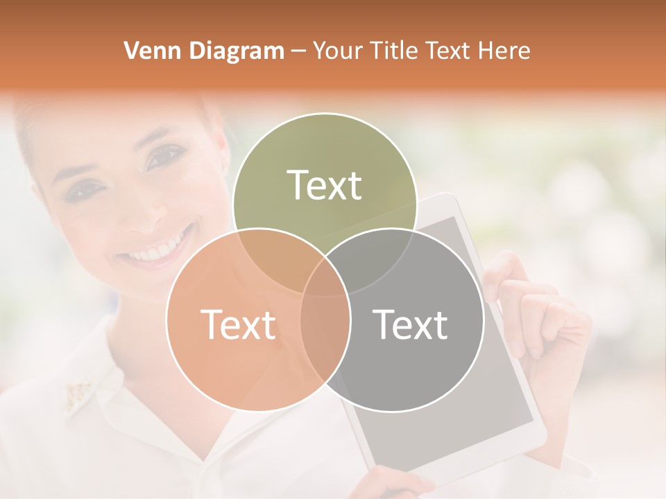 Girl Smiling Casual PowerPoint Template