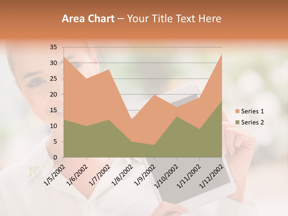 Girl Smiling Casual PowerPoint Template