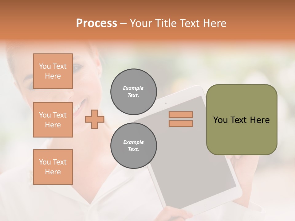Girl Smiling Casual PowerPoint Template