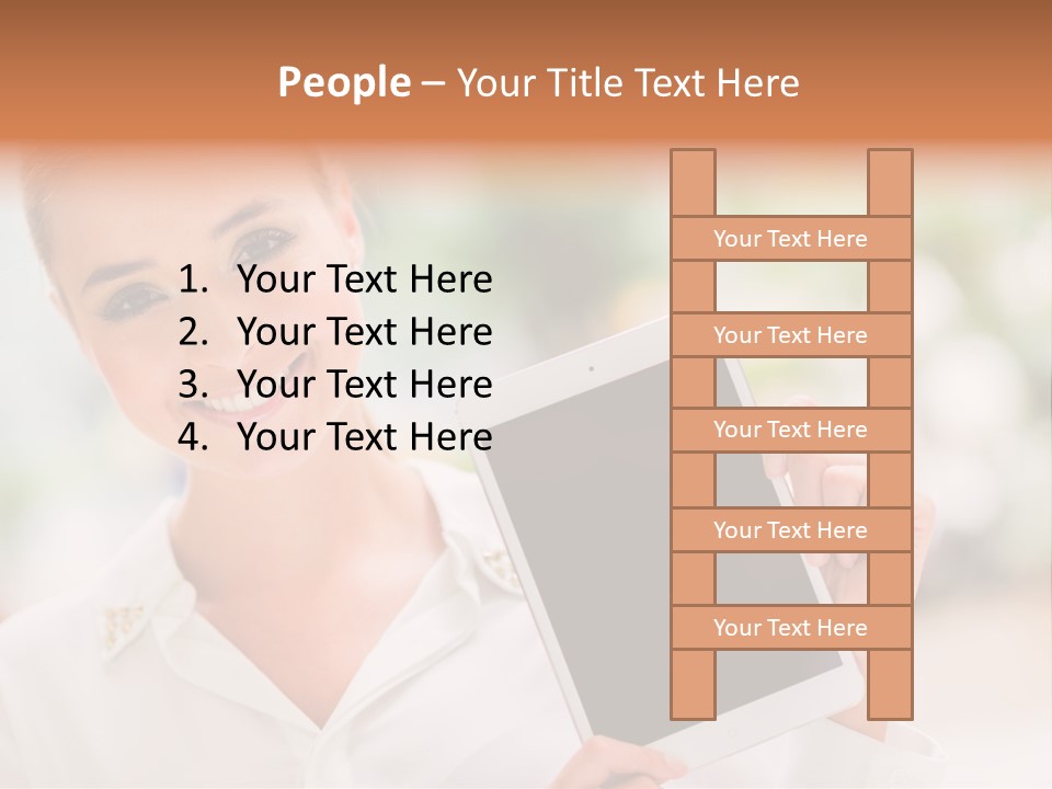 Girl Smiling Casual PowerPoint Template