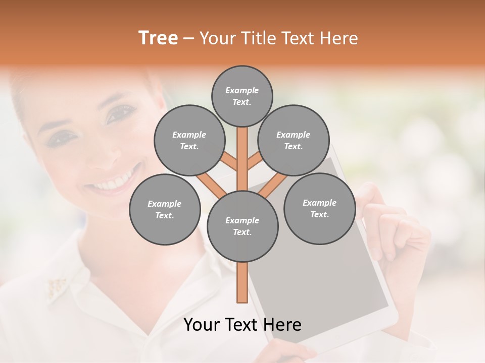 Girl Smiling Casual PowerPoint Template