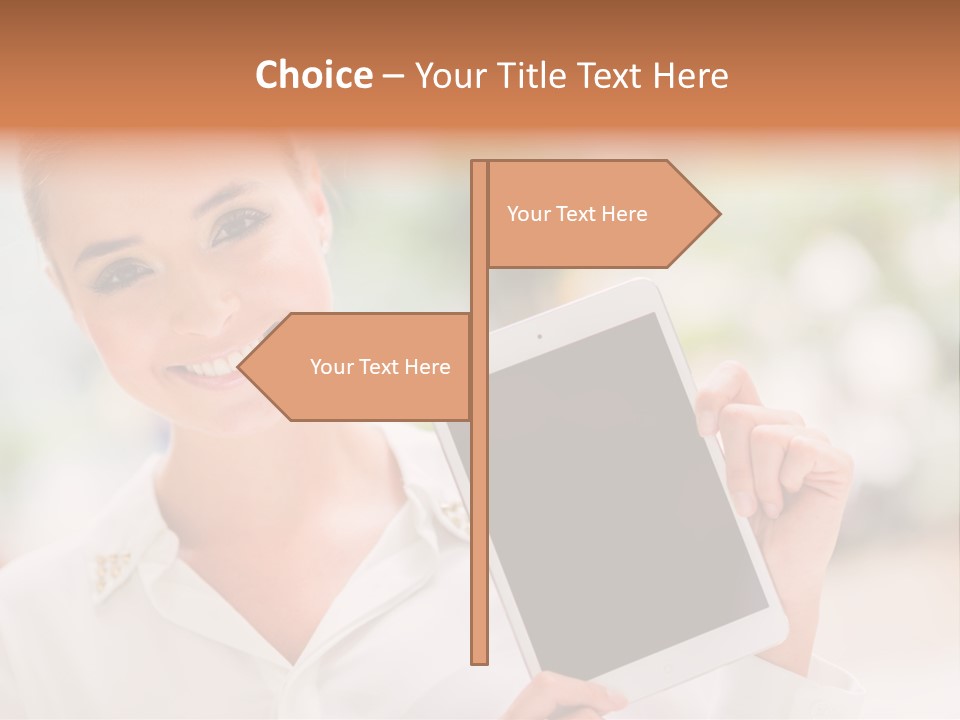 Girl Smiling Casual PowerPoint Template