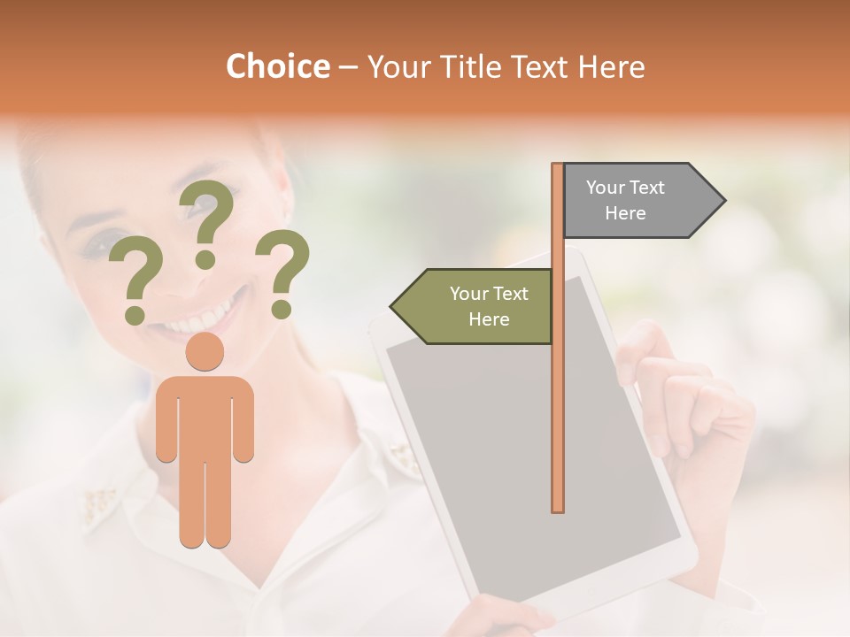 Girl Smiling Casual PowerPoint Template