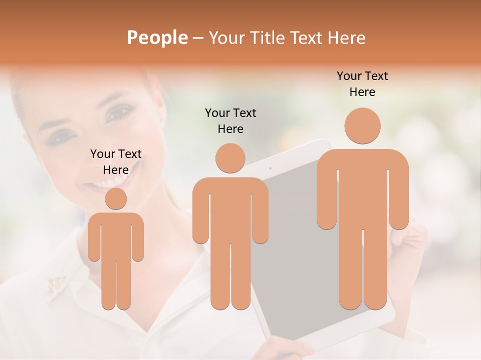 Girl Smiling Casual PowerPoint Template