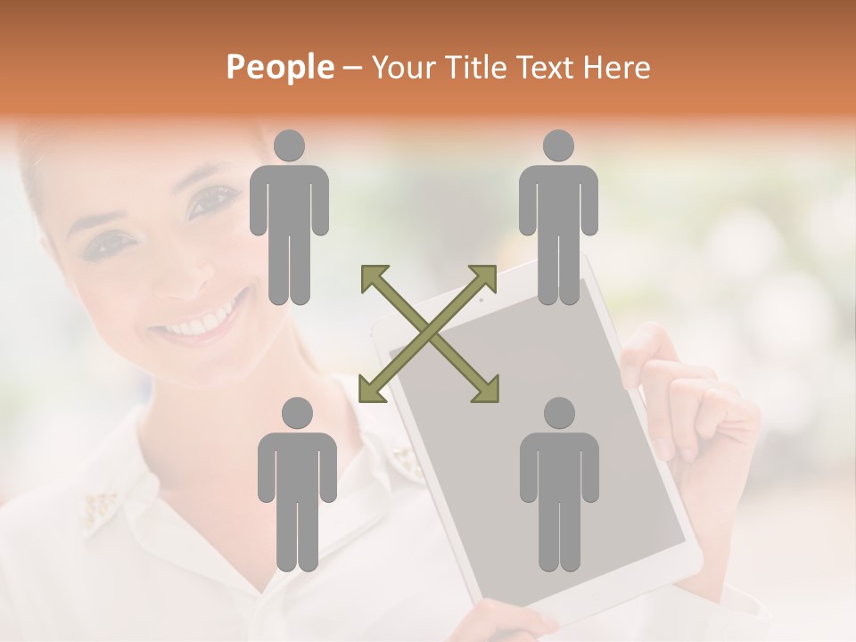 Girl Smiling Casual PowerPoint Template