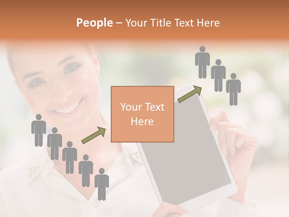 Girl Smiling Casual PowerPoint Template