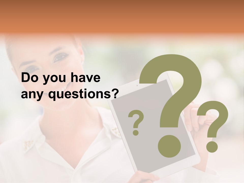 Girl Smiling Casual PowerPoint Template