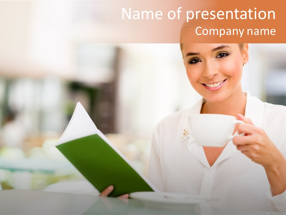 Blonde Woman Beautiful PowerPoint Template