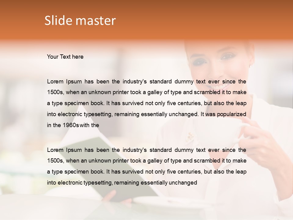 Blonde Woman Beautiful PowerPoint Template
