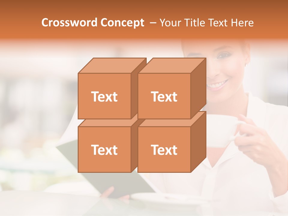 Blonde Woman Beautiful PowerPoint Template