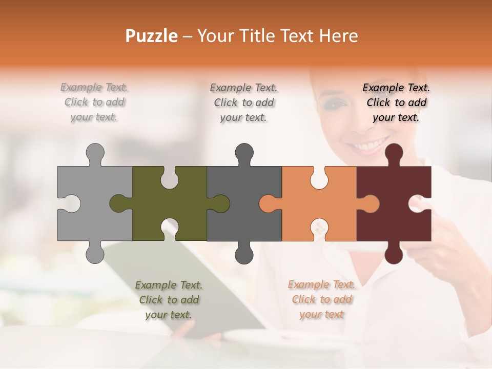 Blonde Woman Beautiful PowerPoint Template