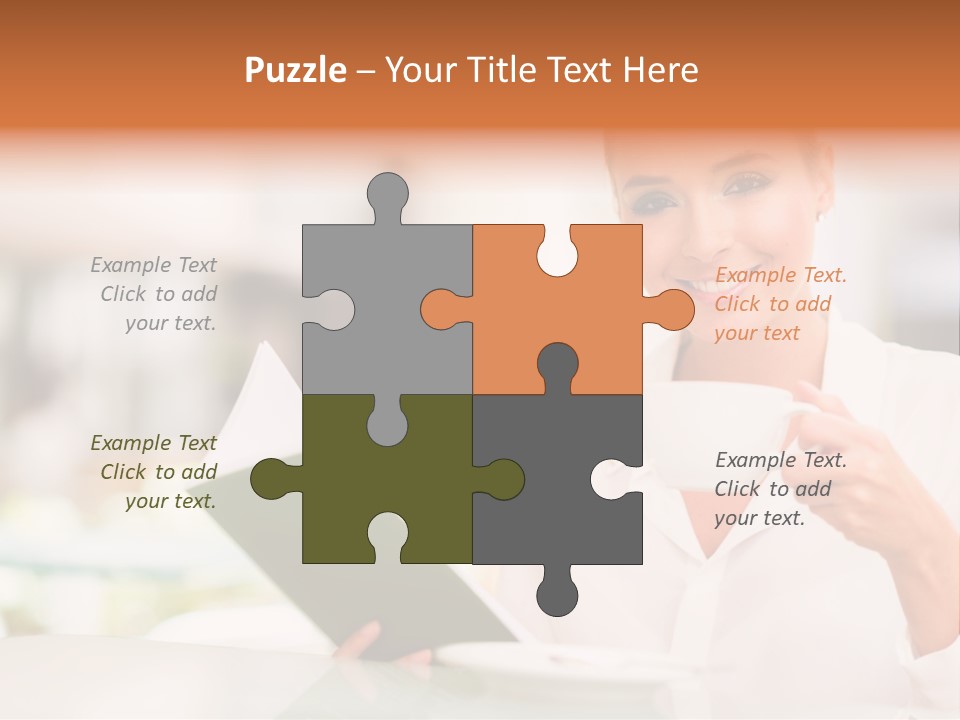 Blonde Woman Beautiful PowerPoint Template