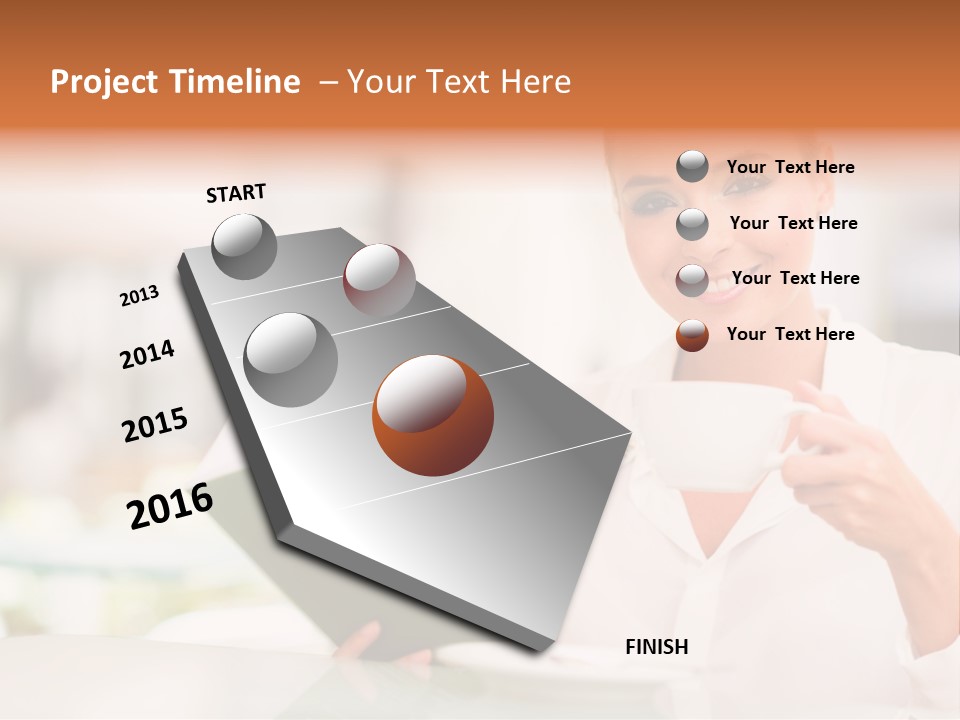 Blonde Woman Beautiful PowerPoint Template