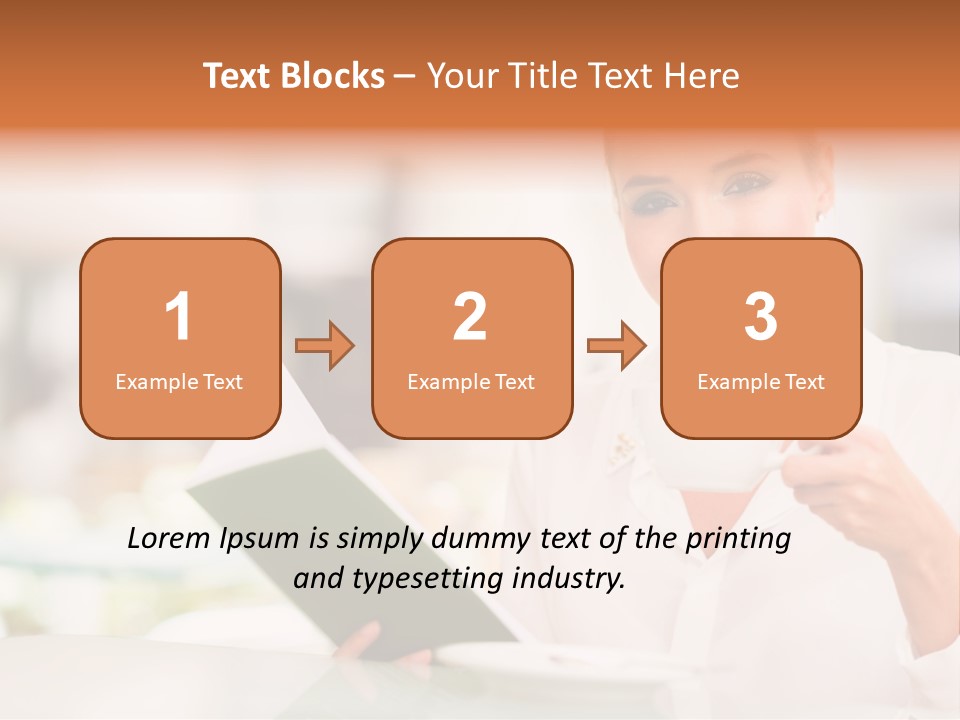 Blonde Woman Beautiful PowerPoint Template