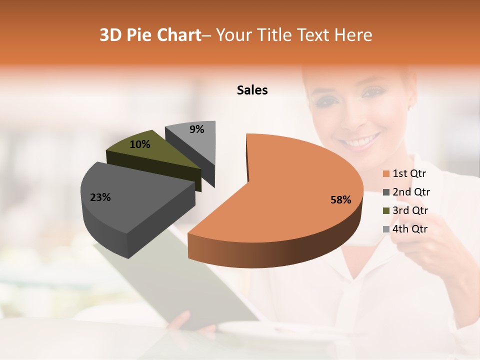 Blonde Woman Beautiful PowerPoint Template