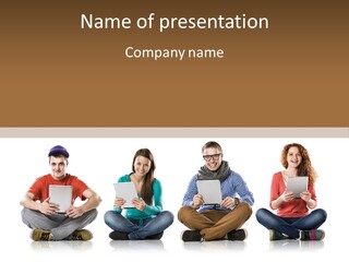 Studio Female Happy PowerPoint Template