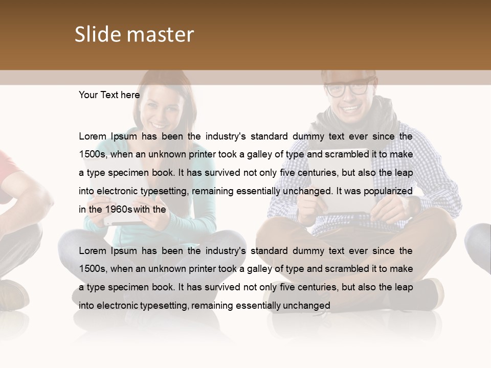 Studio Female Happy PowerPoint Template