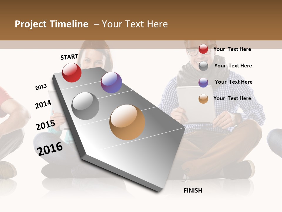 Studio Female Happy PowerPoint Template