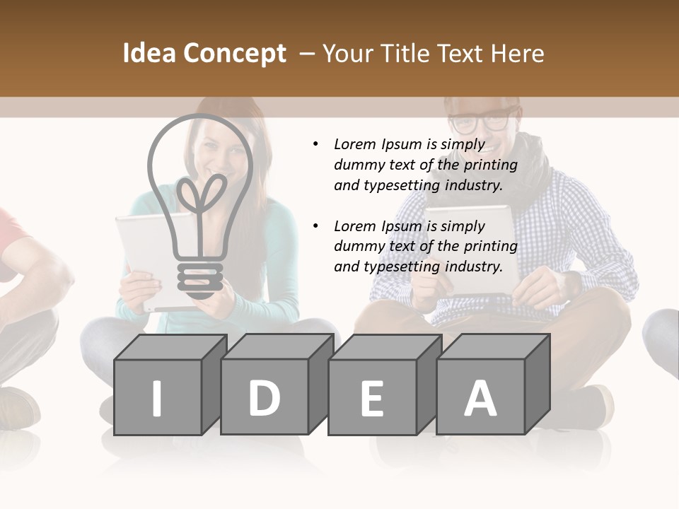 Studio Female Happy PowerPoint Template