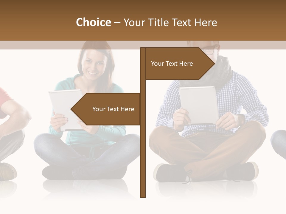 Studio Female Happy PowerPoint Template