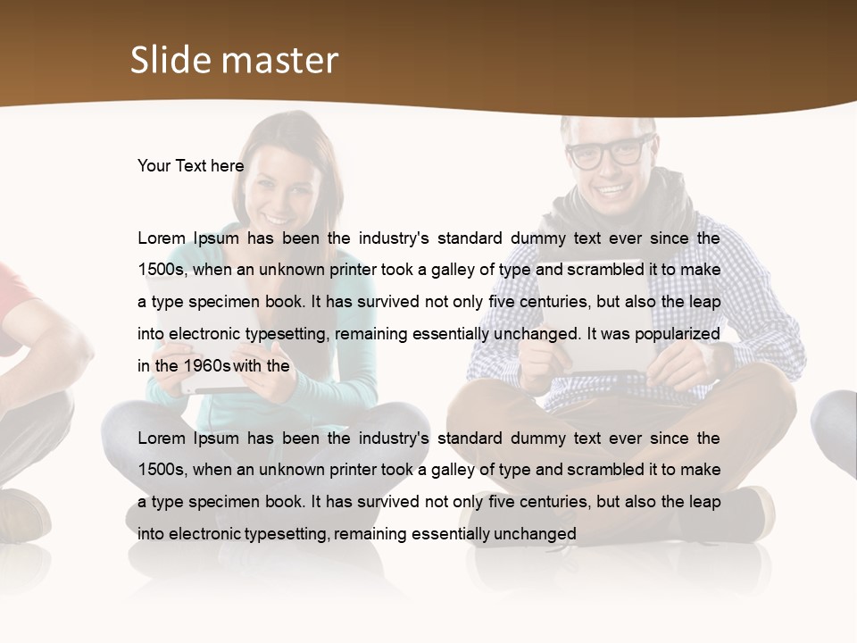 Person Mobile Casual PowerPoint Template
