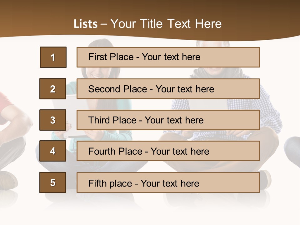 Person Mobile Casual PowerPoint Template