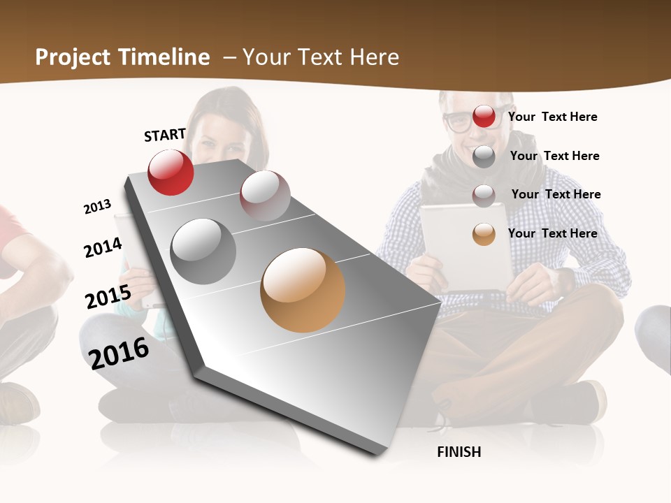 Person Mobile Casual PowerPoint Template