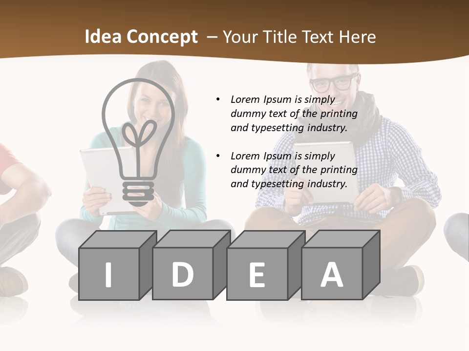 Person Mobile Casual PowerPoint Template