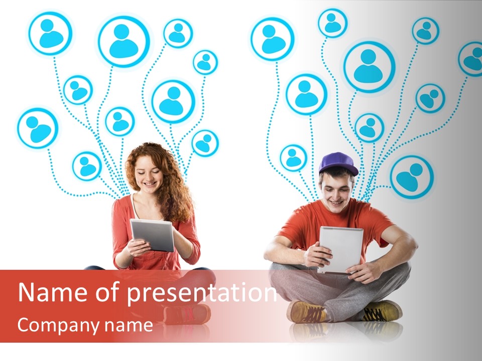 Social Media Contemporary Background PowerPoint Template