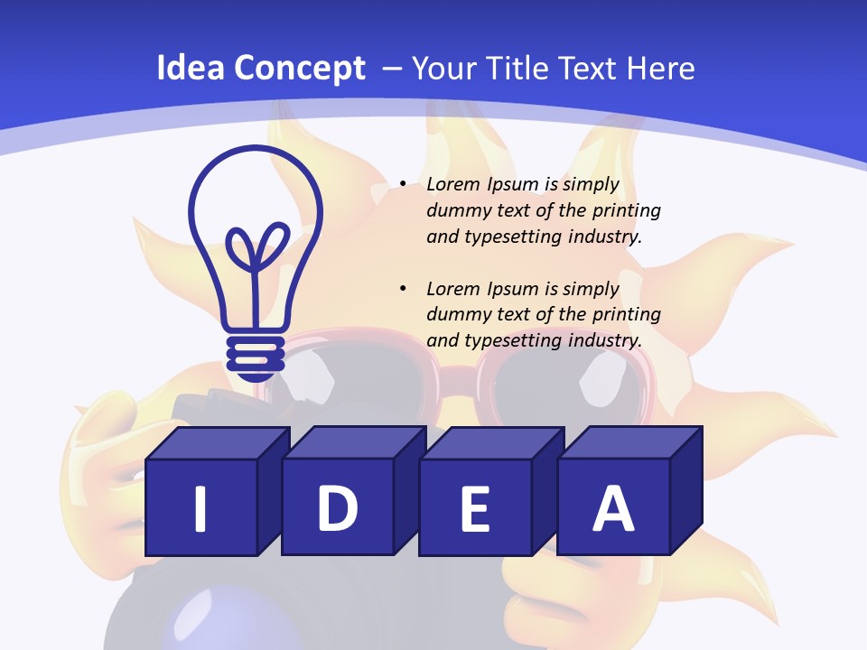 Fire Sunlight Heat PowerPoint Template