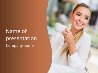 Hot Attractive Blonde PowerPoint Template