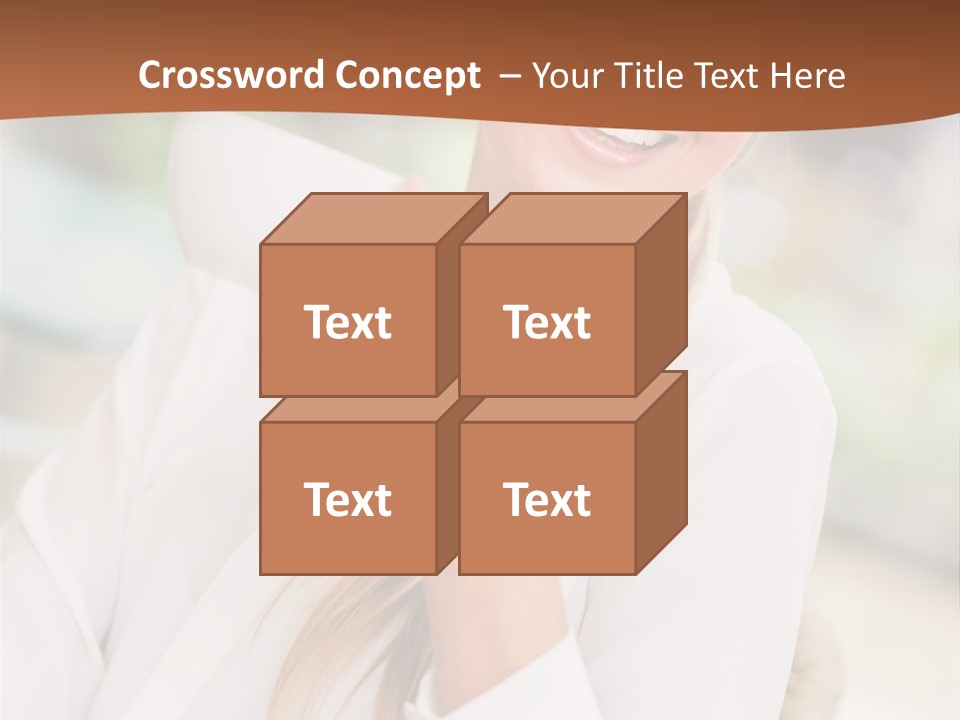 Hot Attractive Blonde PowerPoint Template