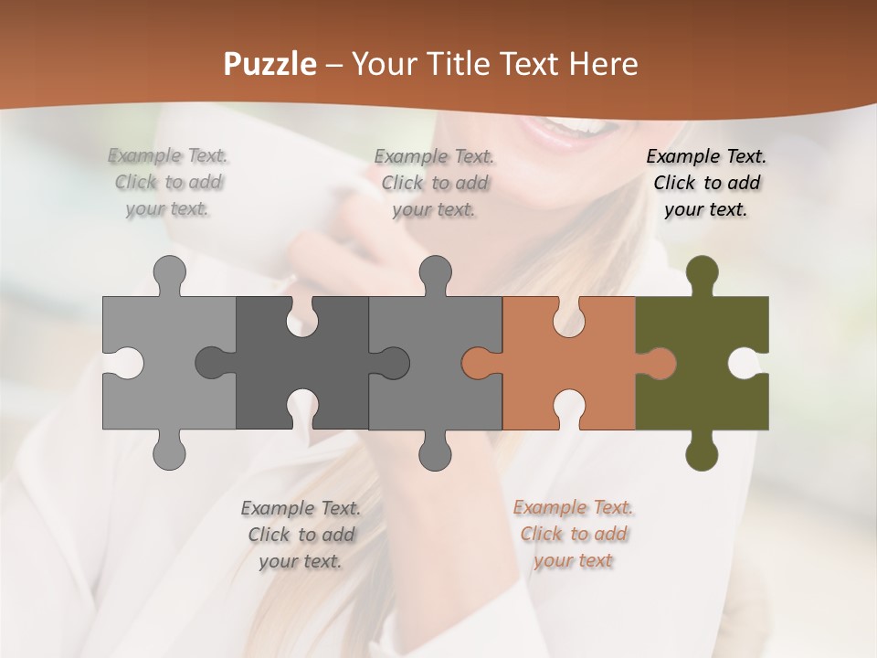Hot Attractive Blonde PowerPoint Template