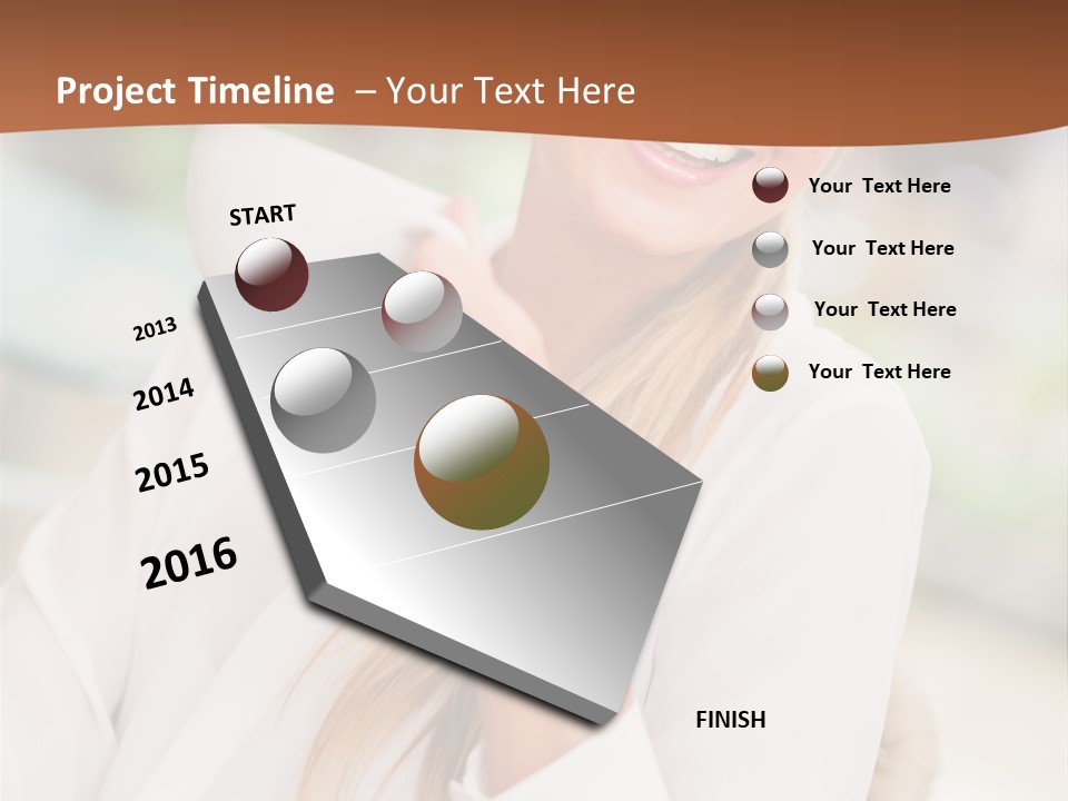 Hot Attractive Blonde PowerPoint Template