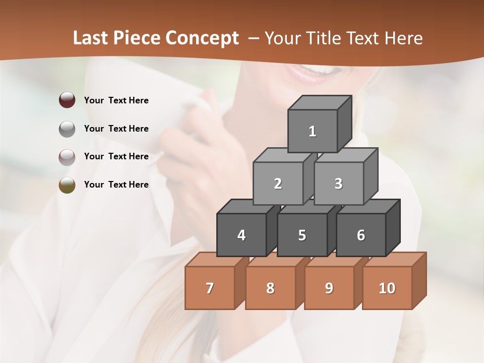 Hot Attractive Blonde PowerPoint Template