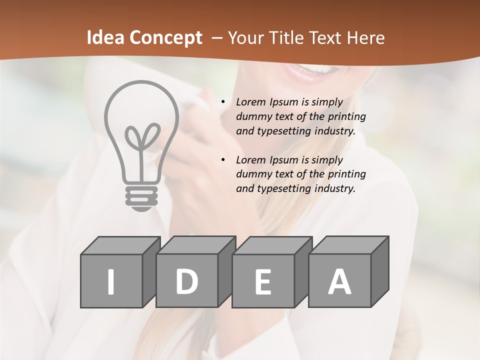 Hot Attractive Blonde PowerPoint Template