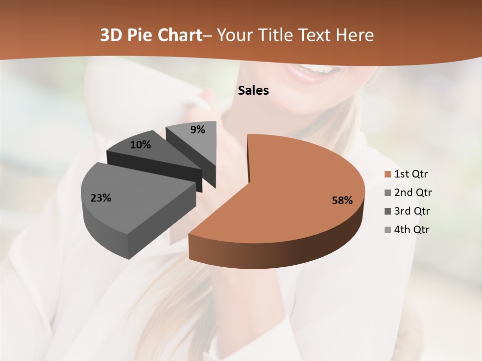 Hot Attractive Blonde PowerPoint Template