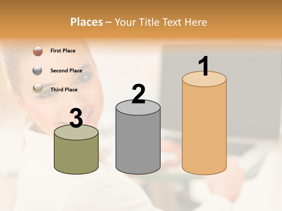 Successful Happy Girl PowerPoint Template