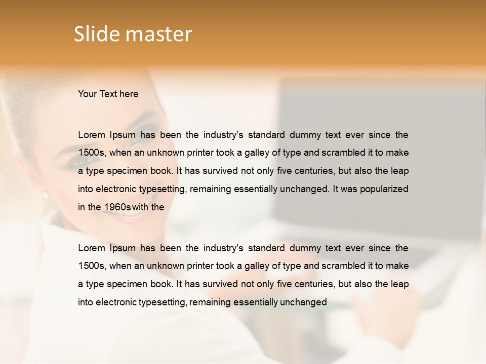 Successful Happy Girl PowerPoint Template