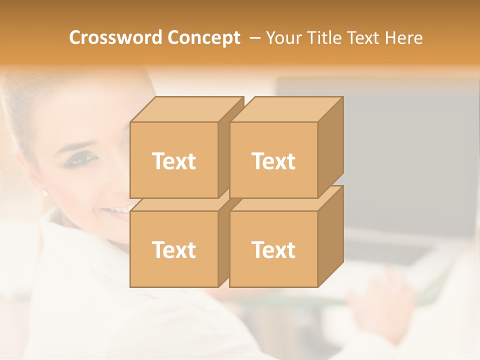 Successful Happy Girl PowerPoint Template