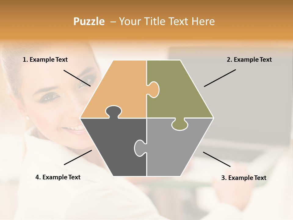 Successful Happy Girl PowerPoint Template