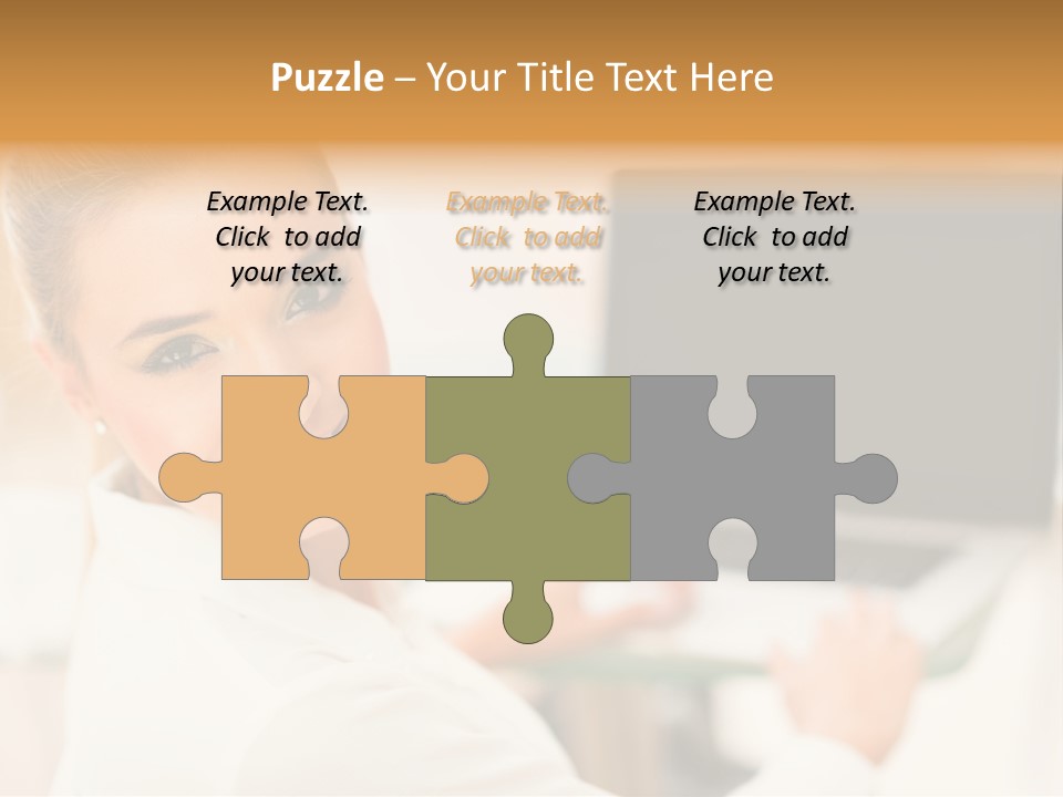 Successful Happy Girl PowerPoint Template