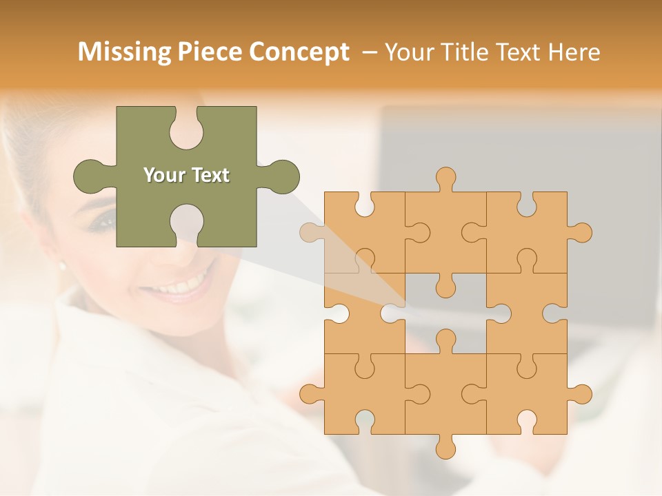 Successful Happy Girl PowerPoint Template