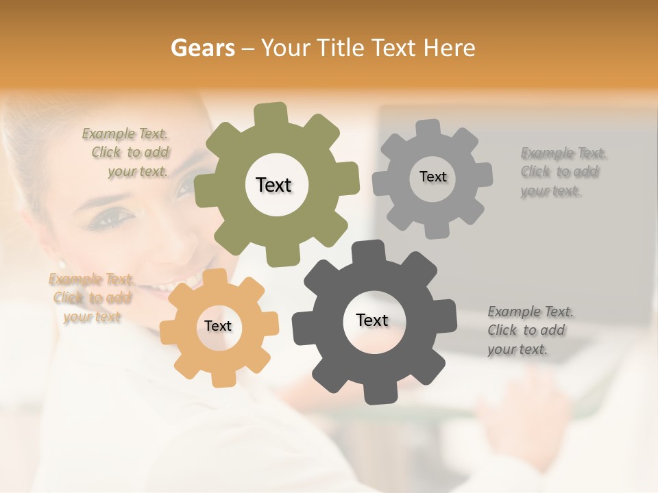 Successful Happy Girl PowerPoint Template