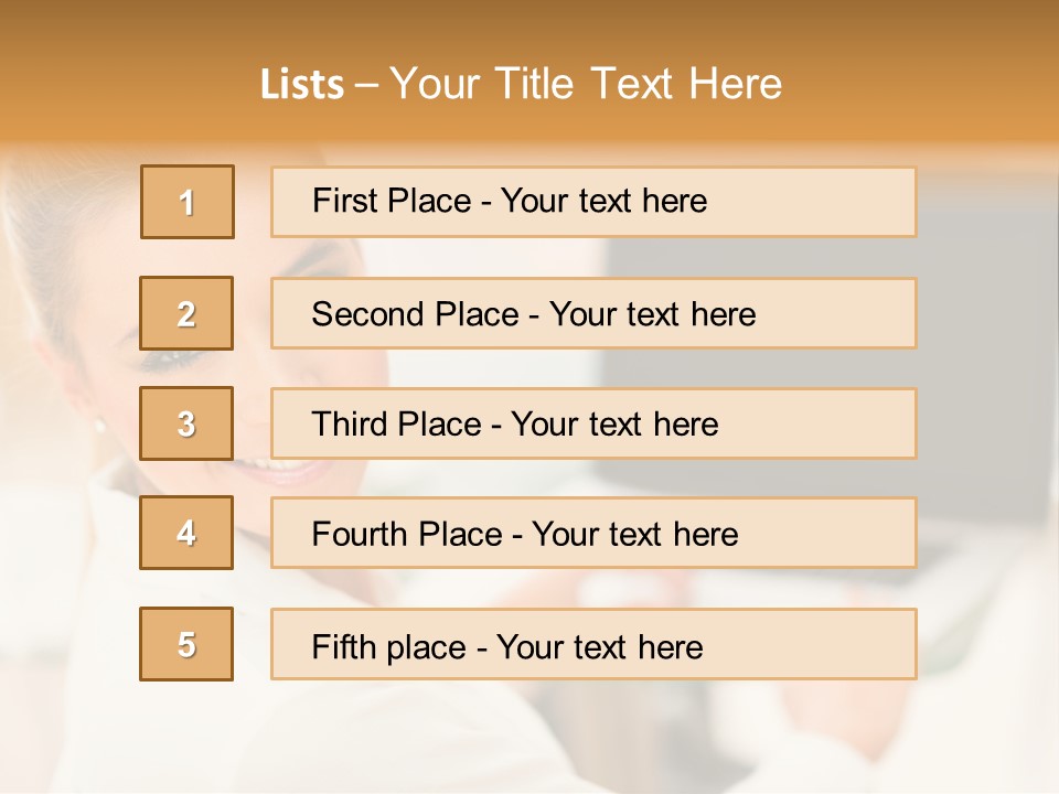 Successful Happy Girl PowerPoint Template