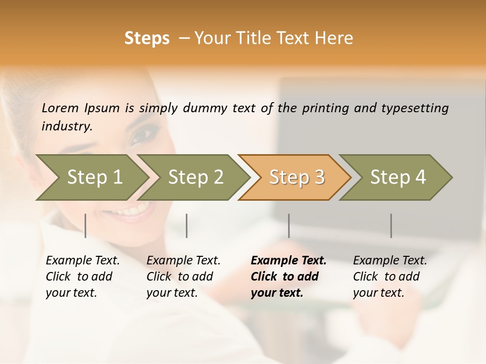 Successful Happy Girl PowerPoint Template