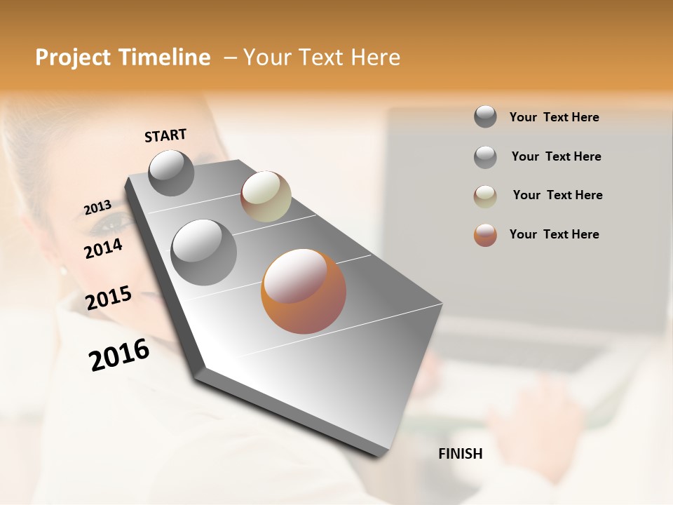 Successful Happy Girl PowerPoint Template